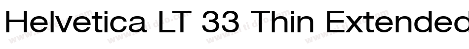 Helvetica LT 33 Thin Extended字体转换